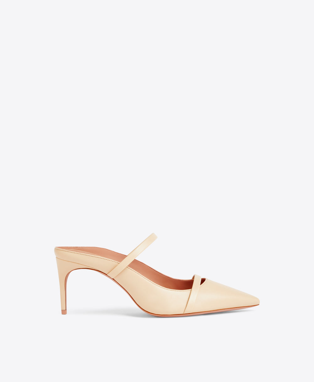 Aurora 70 Butter Leather Heeled Mule Malone Souliers