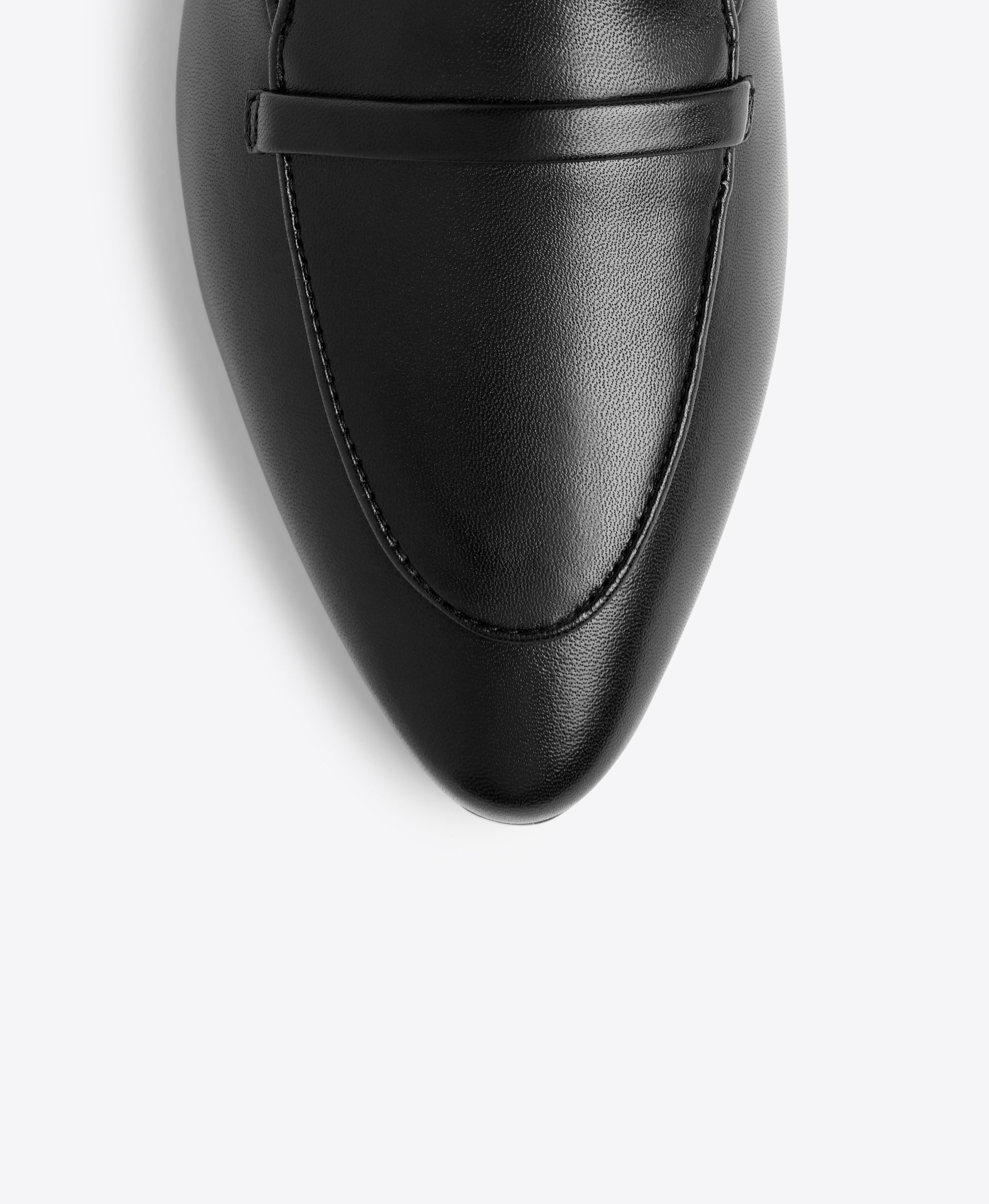Malone Souliers Berto Flat Black Leather Slides
