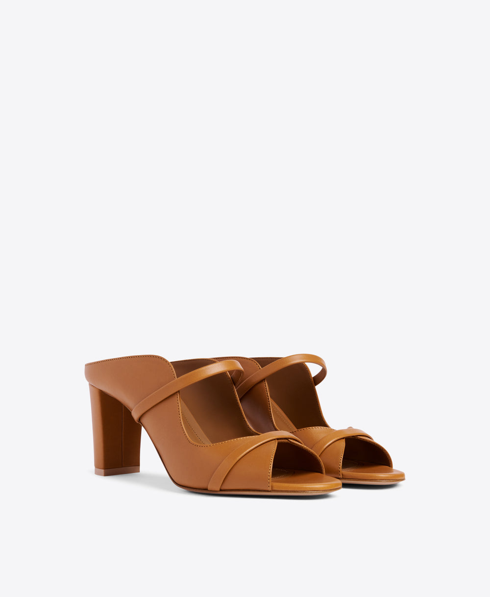 Malone Souliers Norah 70mm Brown Leather Heeled Sandals